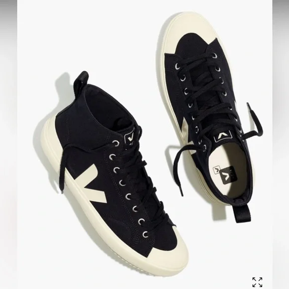 NIB Veja Nova High-Top Sneakers in Canvas Preppy classic academy womens 6M - Picture 5 of 11